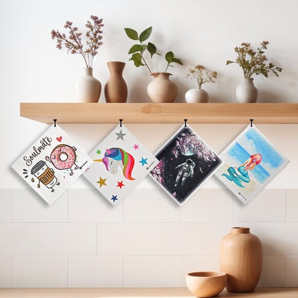 12-PK Eco-Friendly Swedish Dishcloths For Kitchen - Paper Towel Alternative - Picture 4 of 4